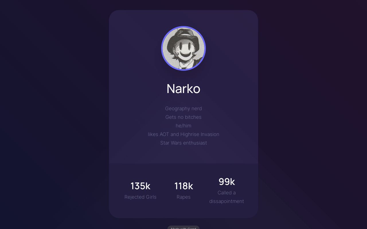Carrd profile picture for @narko